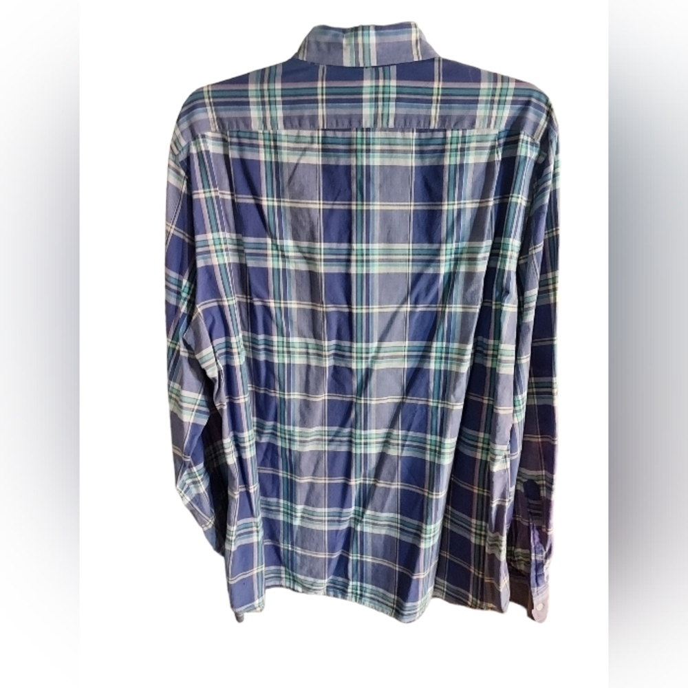 J. Crew Green and Blue Casual Button Down Shirt - Picture 6 of 9